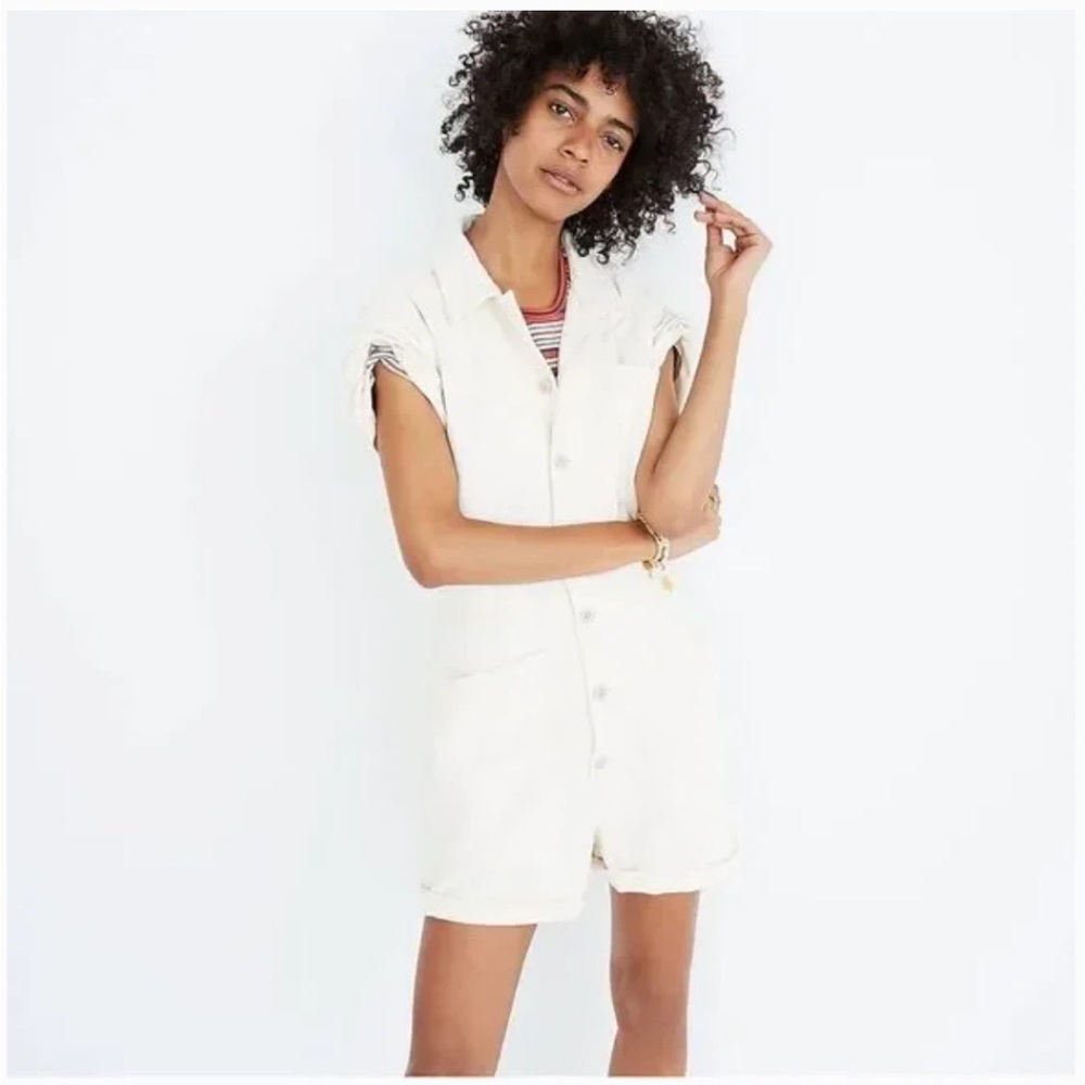 Madewell x As Ever™ Short Coveralls White/Ivory - Size XS - Used